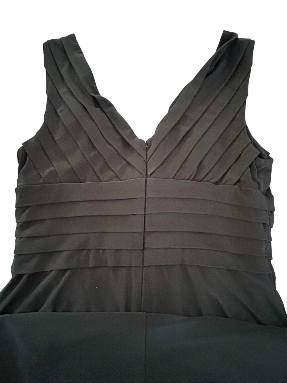 Jones NY Classic V-Neck Black Maxi Wedding Evening Formal Dress Sz 10 EUC - Picture 11 of 14